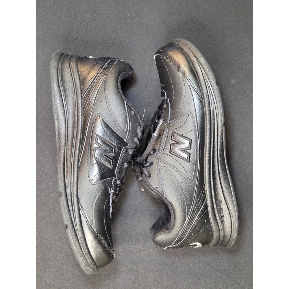 New‎ Balance 577 Womens Walking Shoes Black Leather Sneakers WW577BK Size 9.5 B